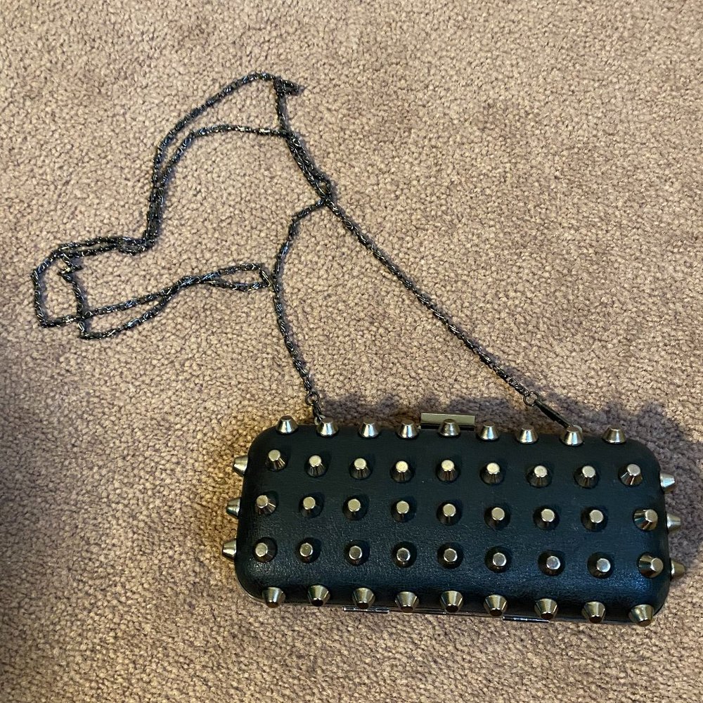 Material Girl Studded Clutch